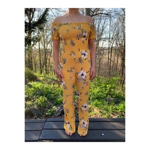 Yellow Floral Jumpsuit